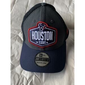 Houston Texans New Era 2021 NFL Draft Day Trucker Hat 39THIRTY Flex M/L Gray New